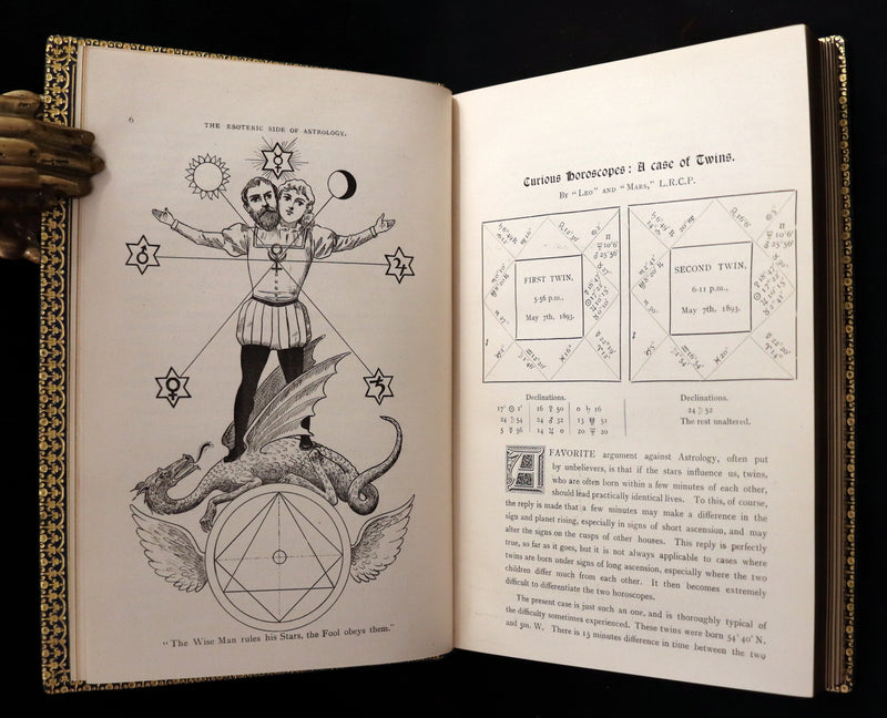 1896 Scarce Book bound by Zaehnsdorf for Asprey - MODERN ASTROLOGY - The Astrologers' Magazine by Alan Leo. Copy of Governor Charles Edison.