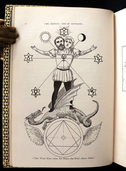 1896 Scarce Book bound by Zaehnsdorf for Asprey - MODERN ASTROLOGY - The Astrologers' Magazine by Alan Leo. Copy of Governor Charles Edison.