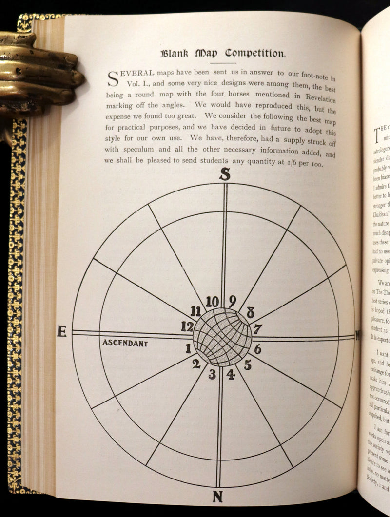 1896 Scarce Book bound by Zaehnsdorf for Asprey - MODERN ASTROLOGY - The Astrologers' Magazine by Alan Leo. Copy of Governor Charles Edison.