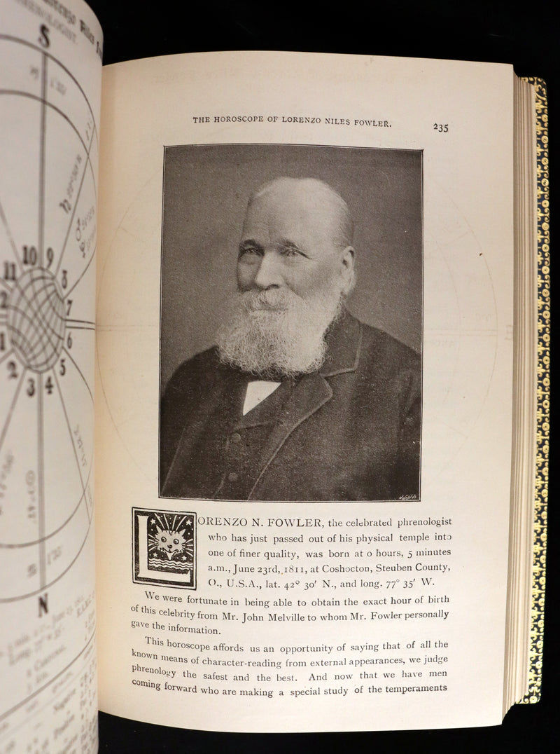 1896 Scarce Book bound by Zaehnsdorf for Asprey - MODERN ASTROLOGY - The Astrologers' Magazine by Alan Leo. Copy of Governor Charles Edison.