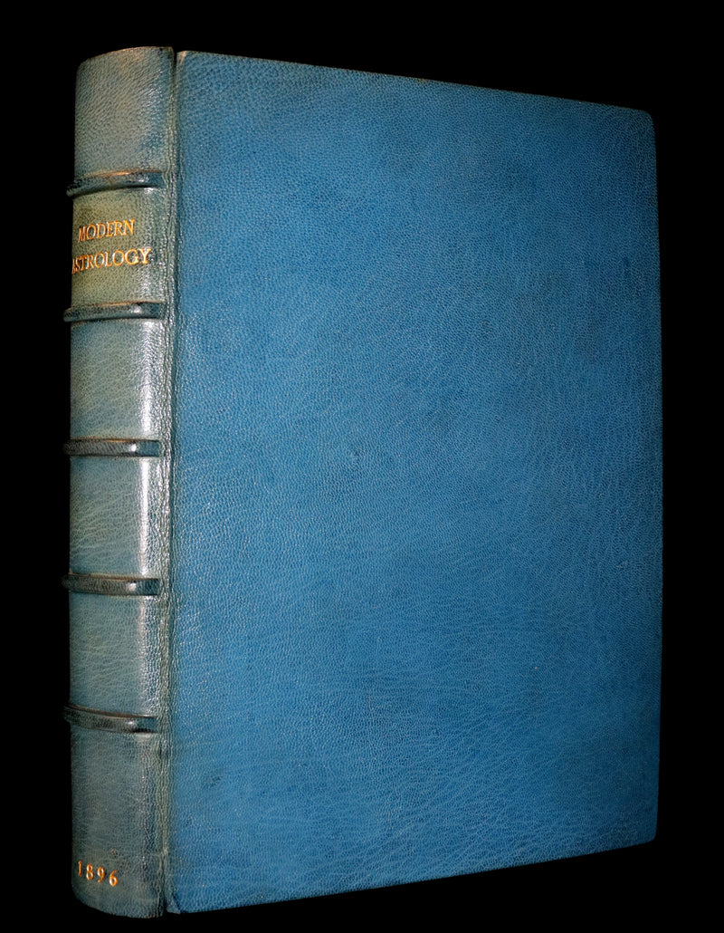 1896 Scarce Book bound by Zaehnsdorf for Asprey - MODERN ASTROLOGY - The Astrologers' Magazine by Alan Leo. Copy of Governor Charles Edison.