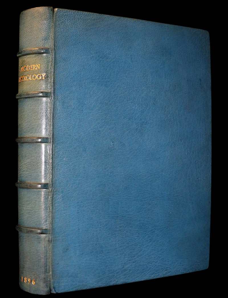 1896 Scarce Book bound by Zaehnsdorf for Asprey - MODERN ASTROLOGY - The Astrologers' Magazine by Alan Leo. Copy of Governor Charles Edison.