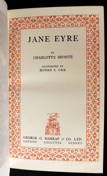 1921 Rare Book bound by Riviere - JANE EYRE by Charlotte Bronte. 1stED illustrated by Monro S. Orr.