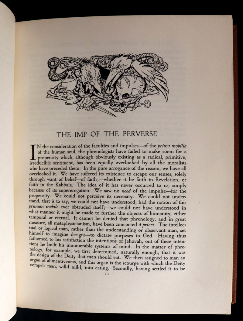 1935 Rare 1stED Deluxe binding - Edgar Allan Poe's TALES OF MYSTERY AND IMAGINATION illustrated by RACKHAM.
