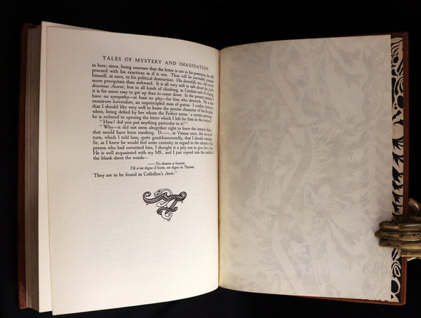 1935 Rare 1stED Deluxe binding - Edgar Allan Poe's TALES OF MYSTERY AND IMAGINATION illustrated by RACKHAM.