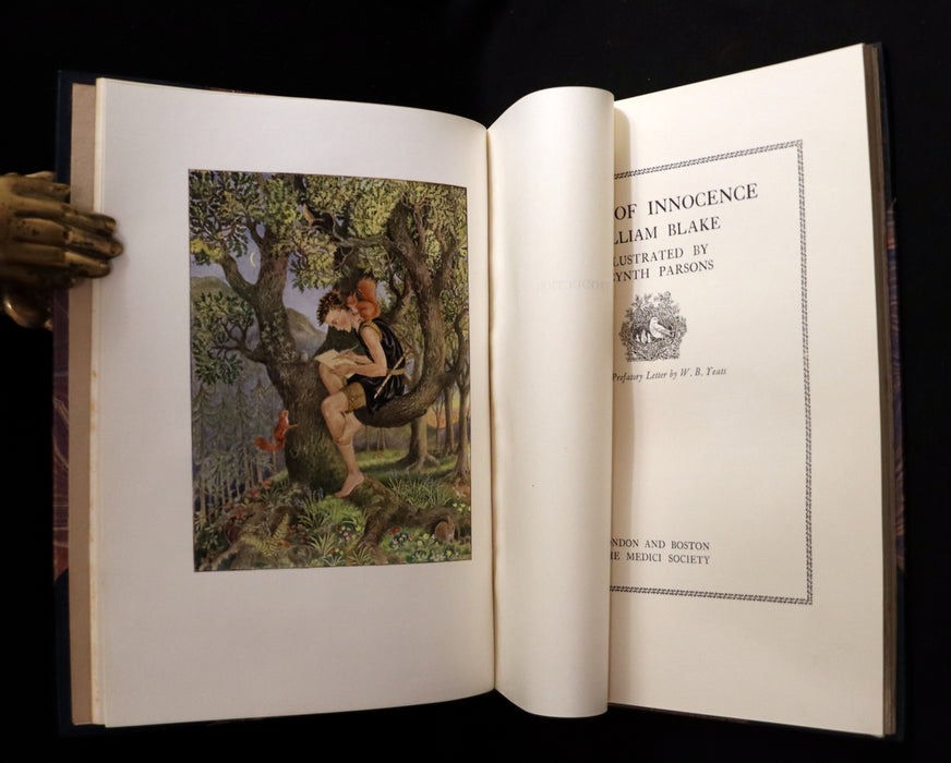 1927 Rare First Edition bound by Ridgway - Blake's Songs of Innocence illustrated by Jacynth Parson.