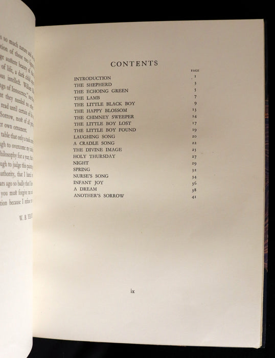 1927 Rare First Edition bound by Ridgway - Blake's Songs of Innocence illustrated by Jacynth Parson.