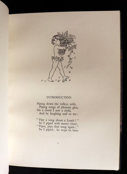 1927 Rare First Edition bound by Ridgway - Blake's Songs of Innocence illustrated by Jacynth Parson.