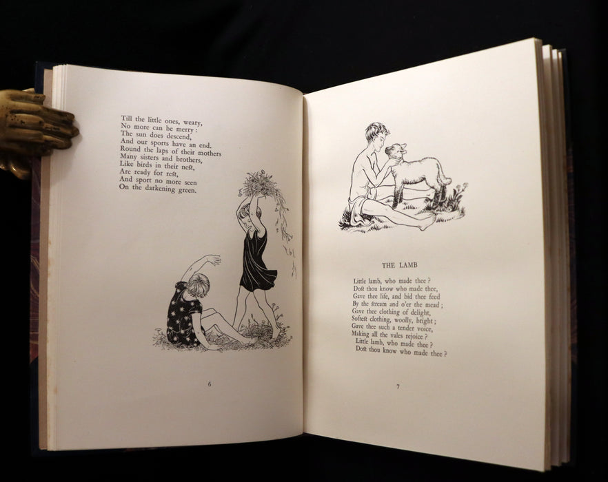 1927 Rare First Edition bound by Ridgway - Blake's Songs of Innocence illustrated by Jacynth Parson.