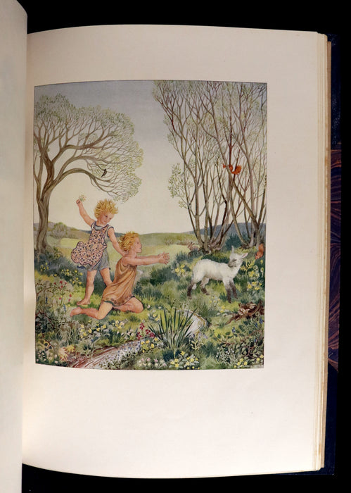 1927 Rare First Edition bound by Ridgway - Blake's Songs of Innocence illustrated by Jacynth Parson.