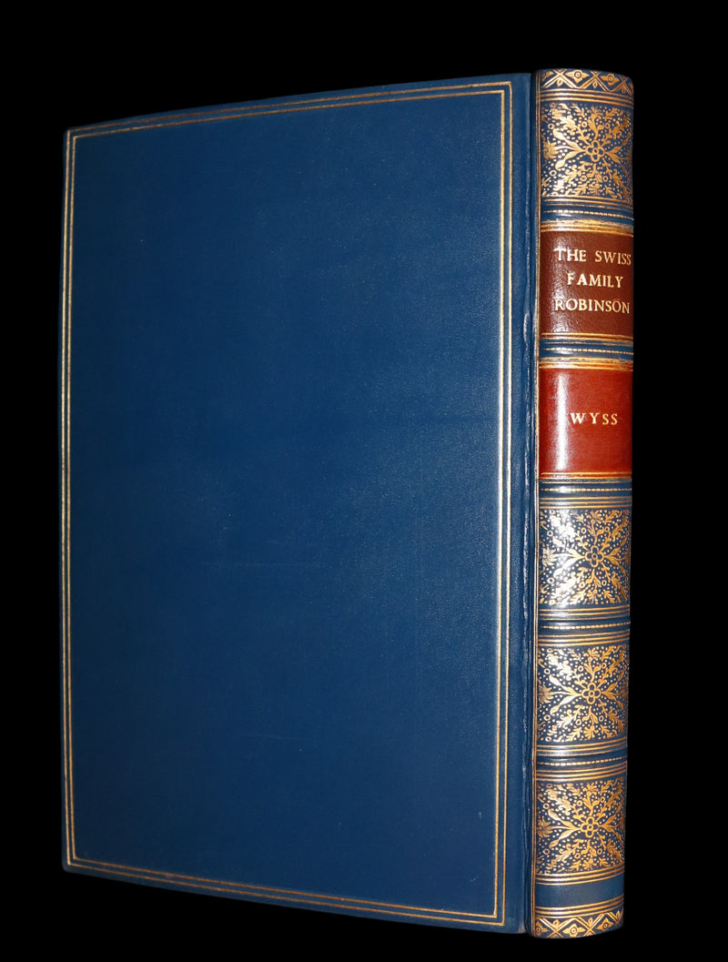 1972 Beautiful Book bound by Bayntun - The Swiss Family Robinson illustrated by Charles Folkard.