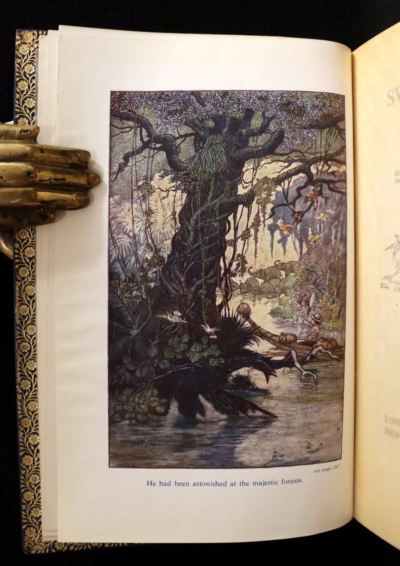 1972 Beautiful Book bound by Bayntun - The Swiss Family Robinson illustrated by Charles Folkard.