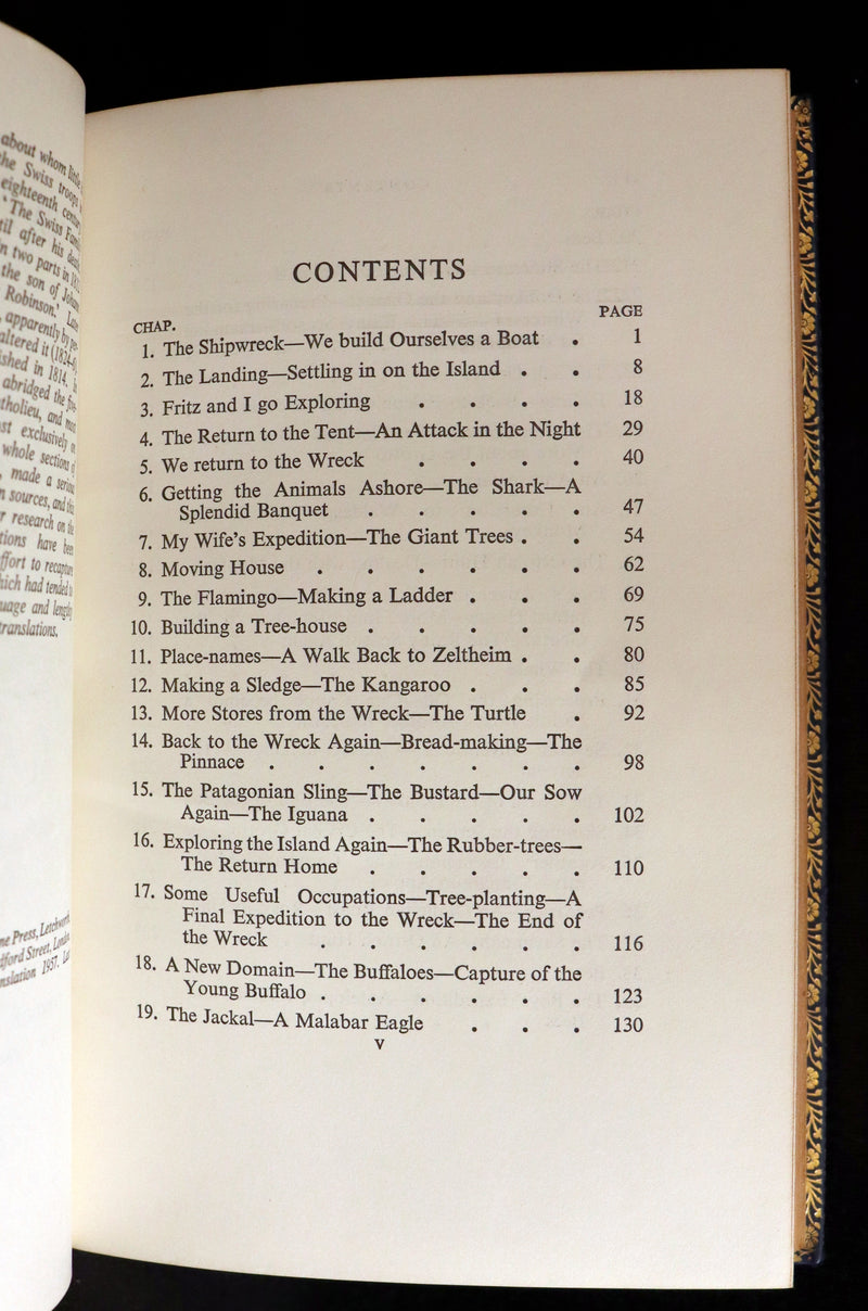 1972 Beautiful Book bound by Bayntun - The Swiss Family Robinson illustrated by Charles Folkard.
