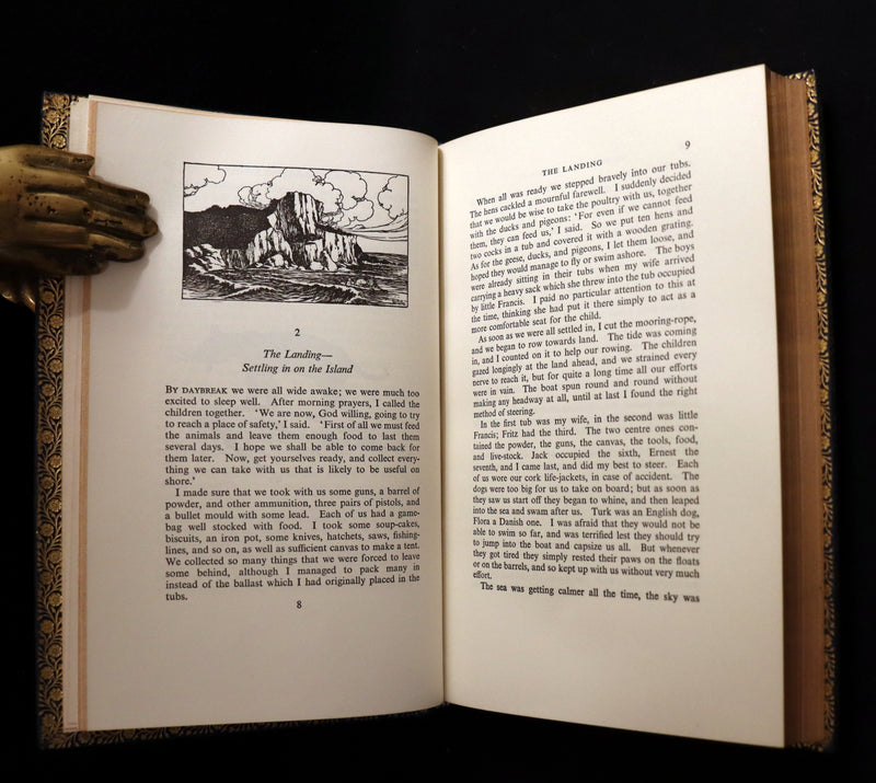 1972 Beautiful Book bound by Bayntun - The Swiss Family Robinson illustrated by Charles Folkard.