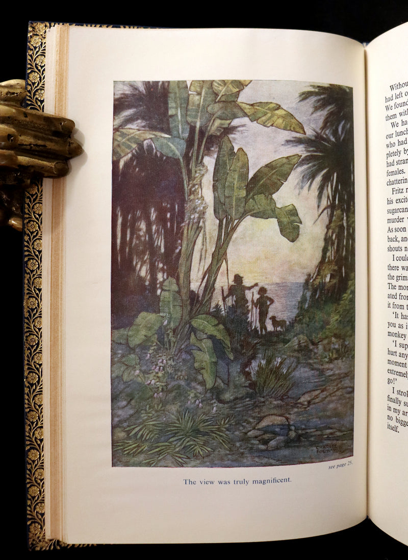 1972 Beautiful Book bound by Bayntun - The Swiss Family Robinson illustrated by Charles Folkard.