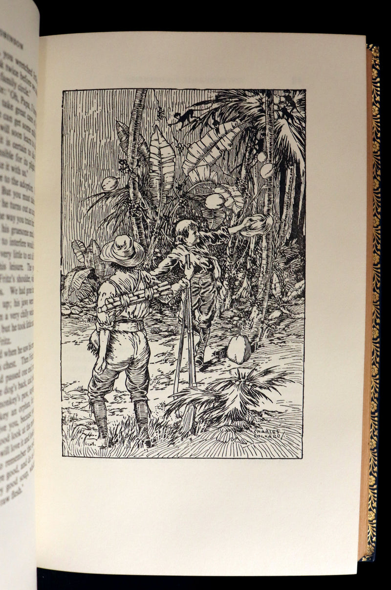 1972 Beautiful Book bound by Bayntun - The Swiss Family Robinson illustrated by Charles Folkard.