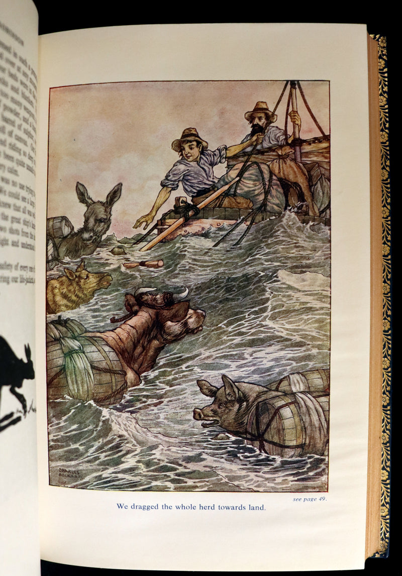 1972 Beautiful Book bound by Bayntun - The Swiss Family Robinson illustrated by Charles Folkard.