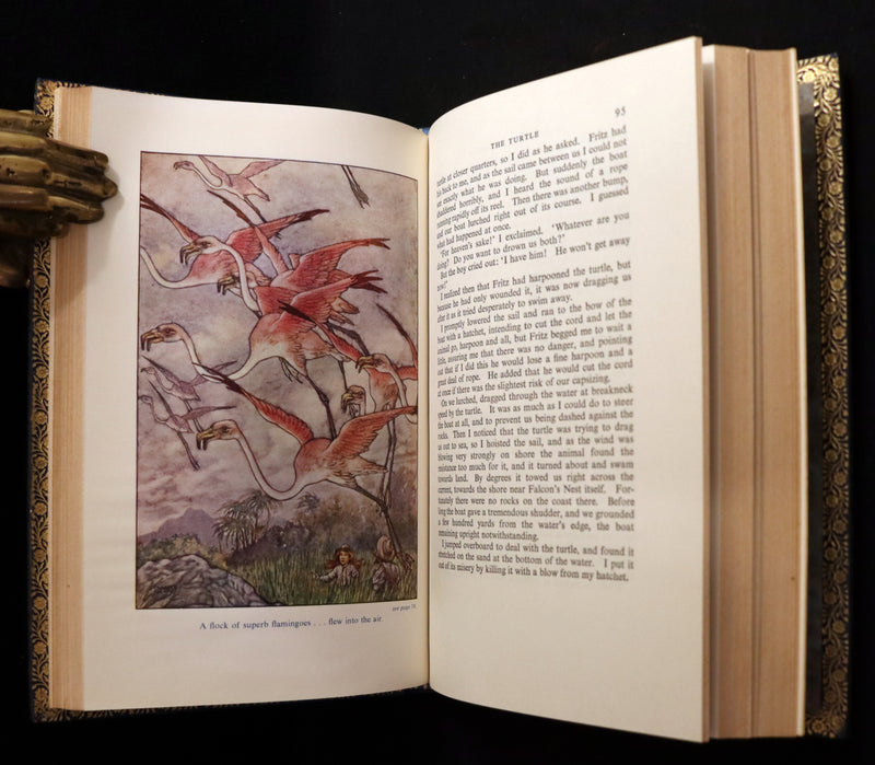 1972 Beautiful Book bound by Bayntun - The Swiss Family Robinson illustrated by Charles Folkard.