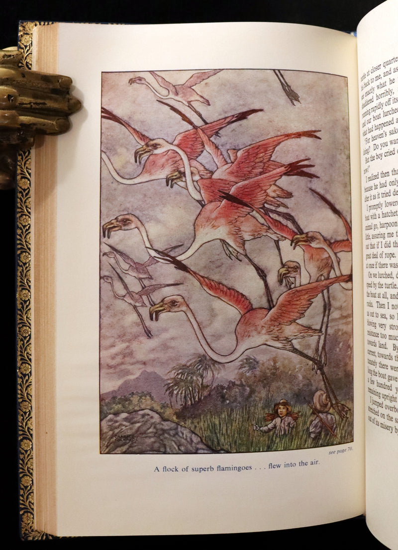 1972 Beautiful Book bound by Bayntun - The Swiss Family Robinson illustrated by Charles Folkard.