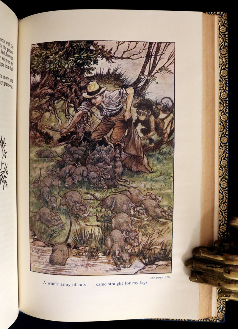 1972 Beautiful Book bound by Bayntun - The Swiss Family Robinson illustrated by Charles Folkard.