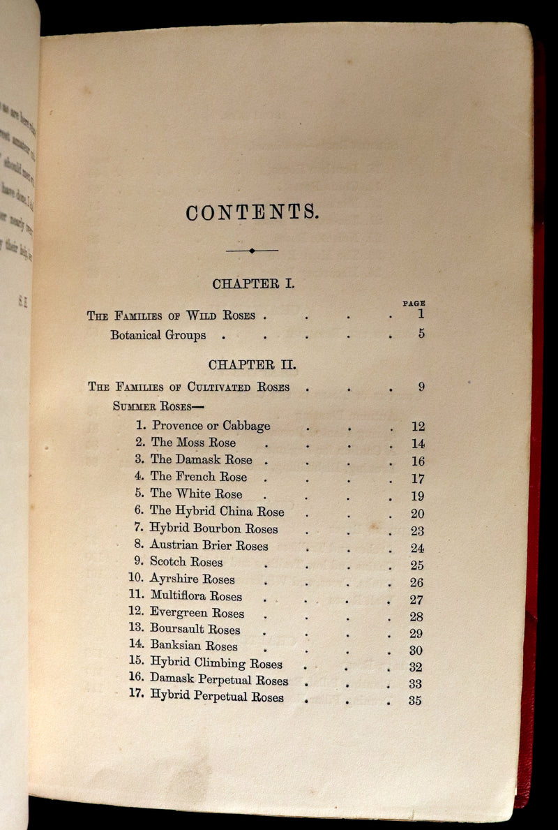 1864 Victorian Gardening First Edition - The Rose, A Practical Treatise on The Culture of The Rose by Shirley Hibberd.