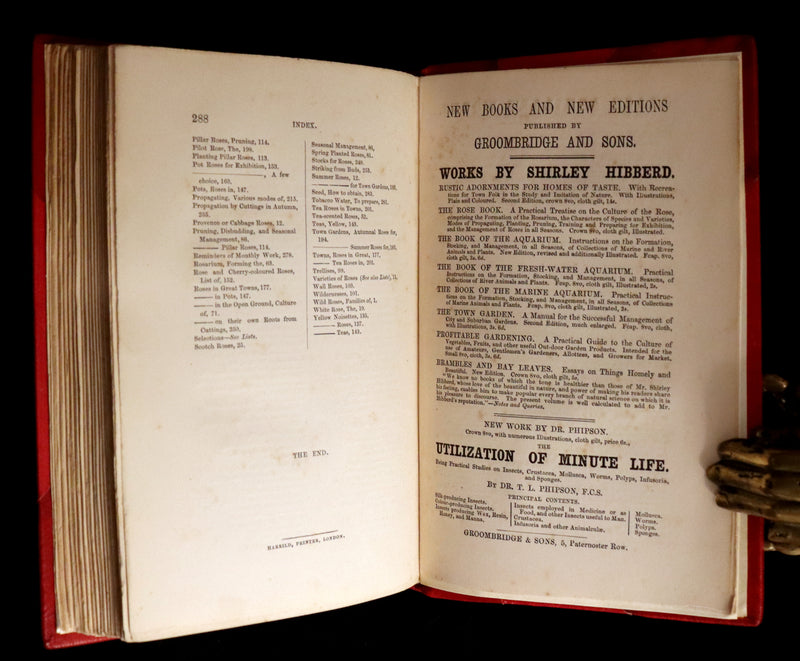 1864 Victorian Gardening First Edition - The Rose, A Practical Treatise on The Culture of The Rose by Shirley Hibberd.