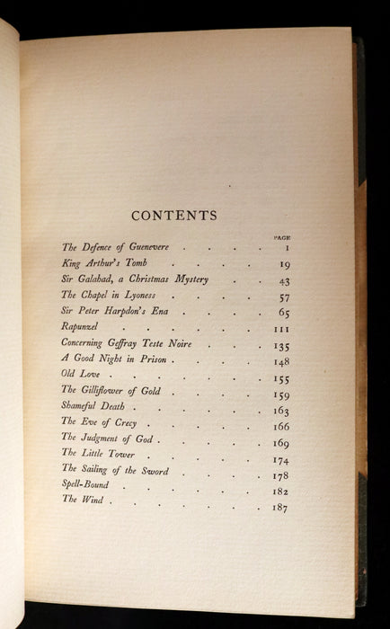 1896 Pre-Raphaelite Poetry - The DEFENCE Of GUENEVERE and Other Poems by William Morris.