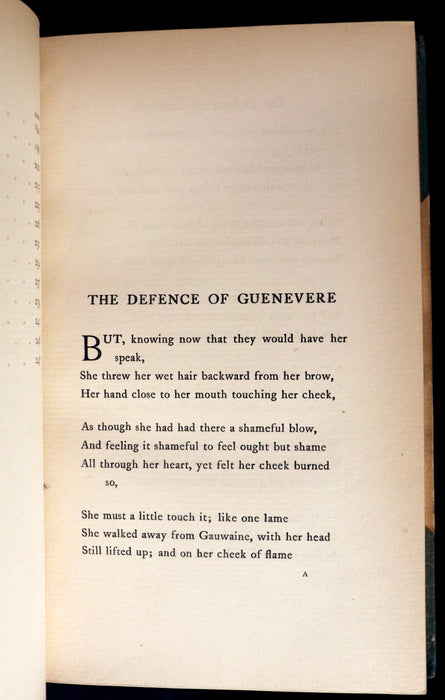 1896 Pre-Raphaelite Poetry - The DEFENCE Of GUENEVERE and Other Poems by William Morris.