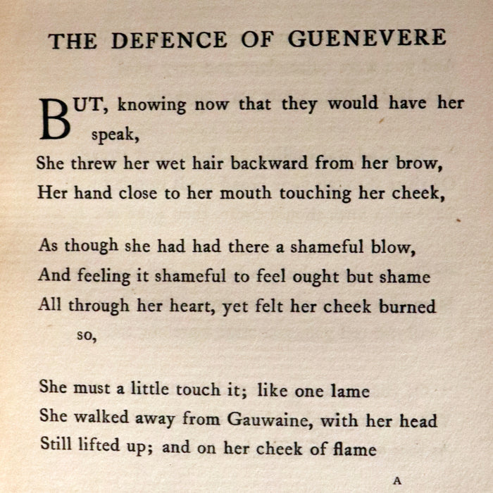 1896 Pre-Raphaelite Poetry - The DEFENCE Of GUENEVERE and Other Poems by William Morris.