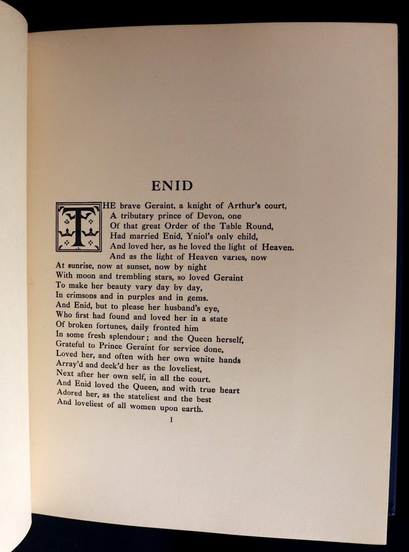 1911 First Edition Illustrated by Pre-Raphaelite Eleanor Fortescue Brickdale - Legend of King Arthur - Idylls of the King. Presentation copy.