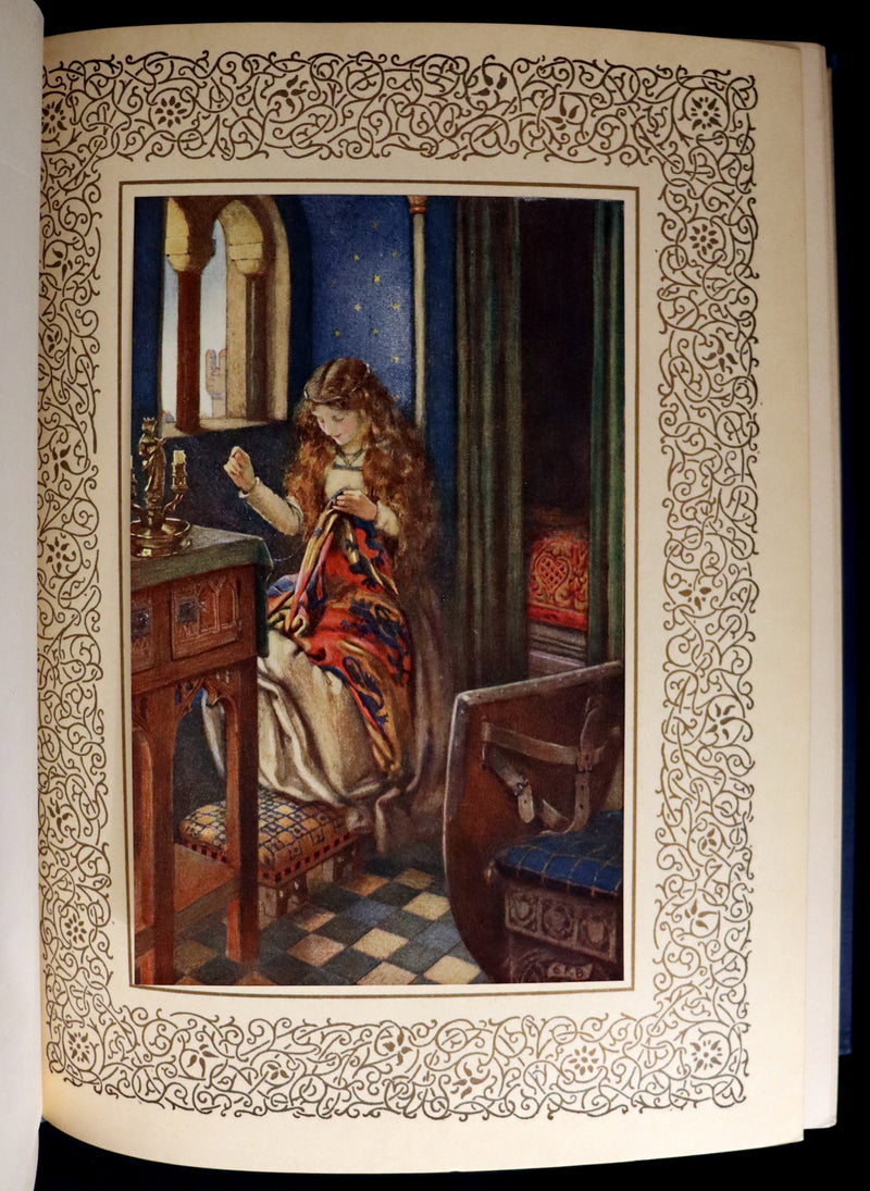 1911 First Edition Illustrated by Pre-Raphaelite Eleanor Fortescue Brickdale - Legend of King Arthur - Idylls of the King. Presentation copy.