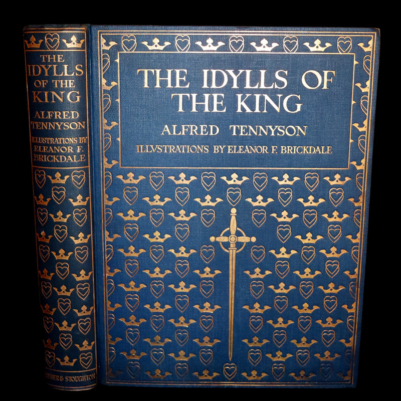 1911 First Edition Illustrated by Pre-Raphaelite Eleanor Fortescue Brickdale - Legend of King Arthur - Idylls of the King. Presentation copy.