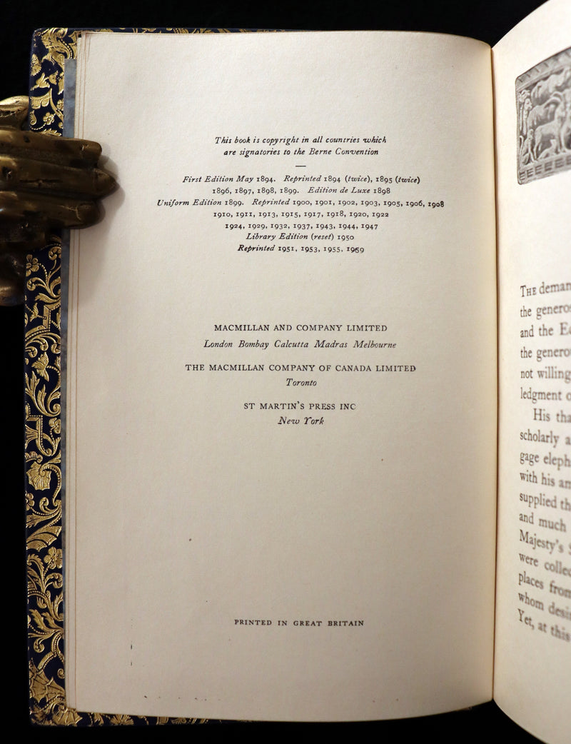1959 Two books in a beautiful Bayntun binding - The Jungle Book & The Second Jungle Book by Rudyard Kipling. Illustrated.