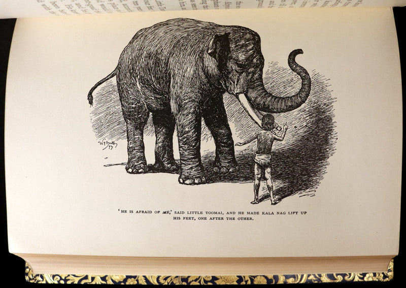1959 Two books in a beautiful Bayntun binding - The Jungle Book & The Second Jungle Book by Rudyard Kipling. Illustrated.