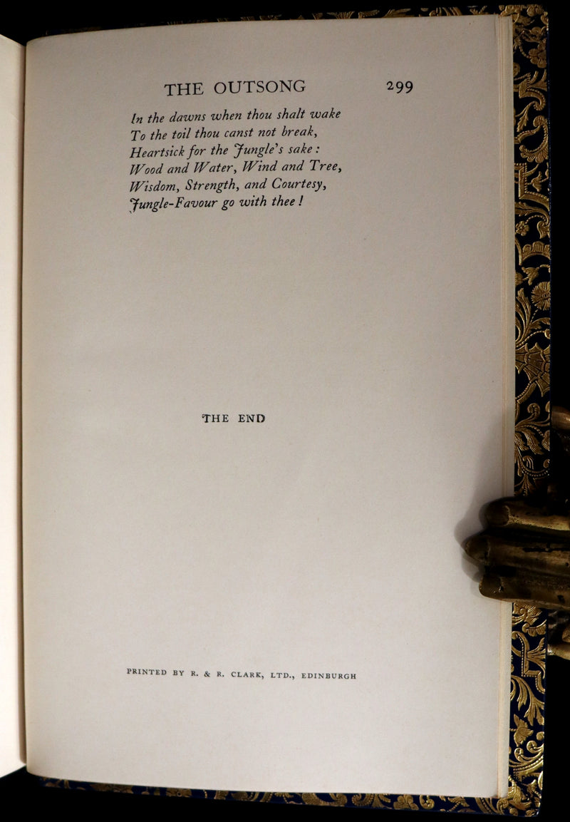 1959 Two books in a beautiful Bayntun binding - The Jungle Book & The Second Jungle Book by Rudyard Kipling. Illustrated.