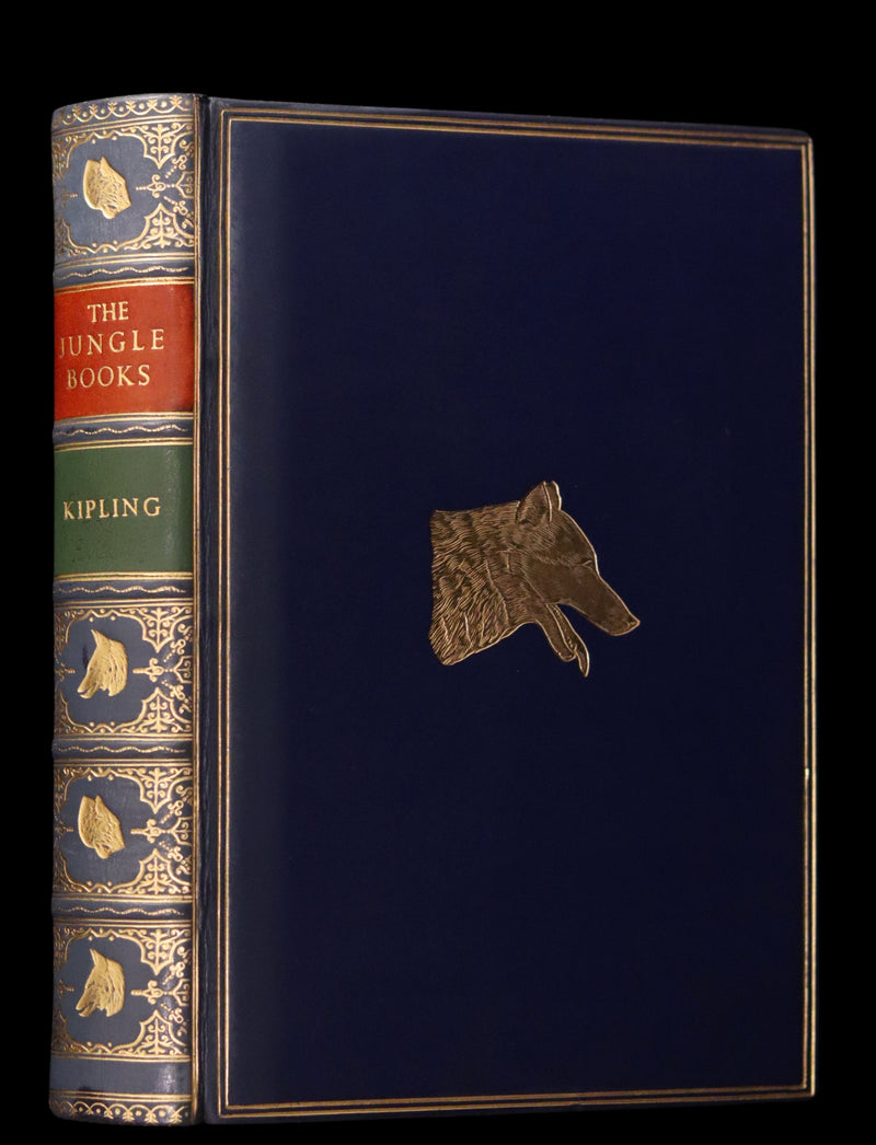 1959 Two books in a beautiful Bayntun binding - The Jungle Book & The Second Jungle Book by Rudyard Kipling. Illustrated.