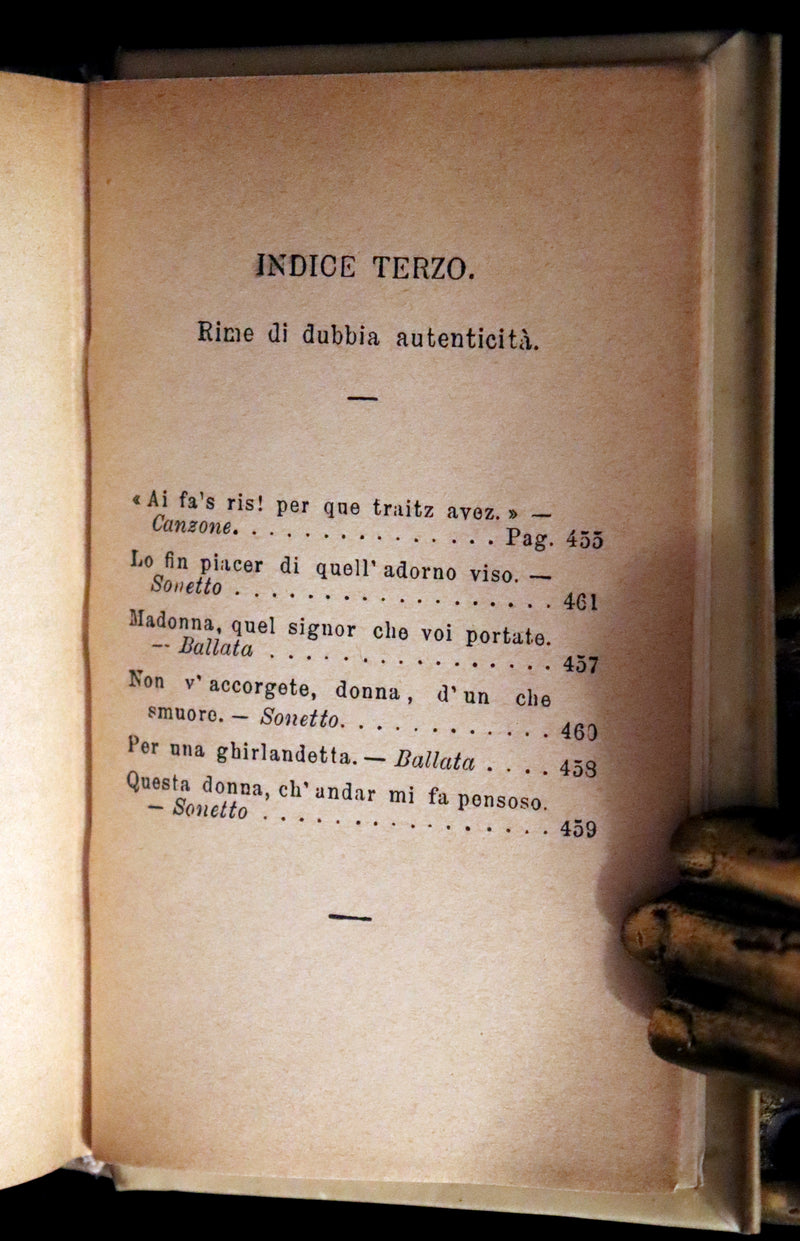 1899 Rare Italian Vellum Book - LA VITA NUOVA di DANTE ALLIGHIERI - The New Life.