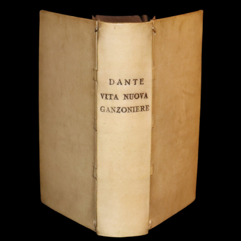 1899 Rare Italian Vellum Book - LA VITA NUOVA di DANTE ALLIGHIERI - The New Life.
