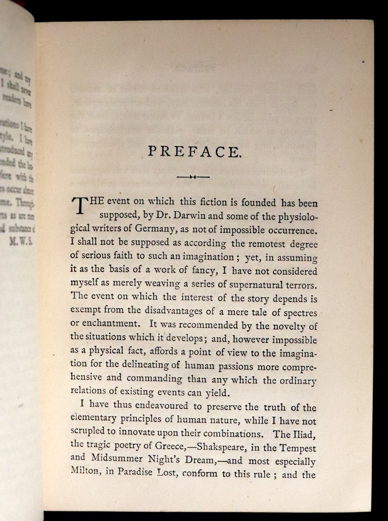 1891 Rare Early Edition - FRANKENSTEIN or The Modern Prometheus by Mary Shelley.