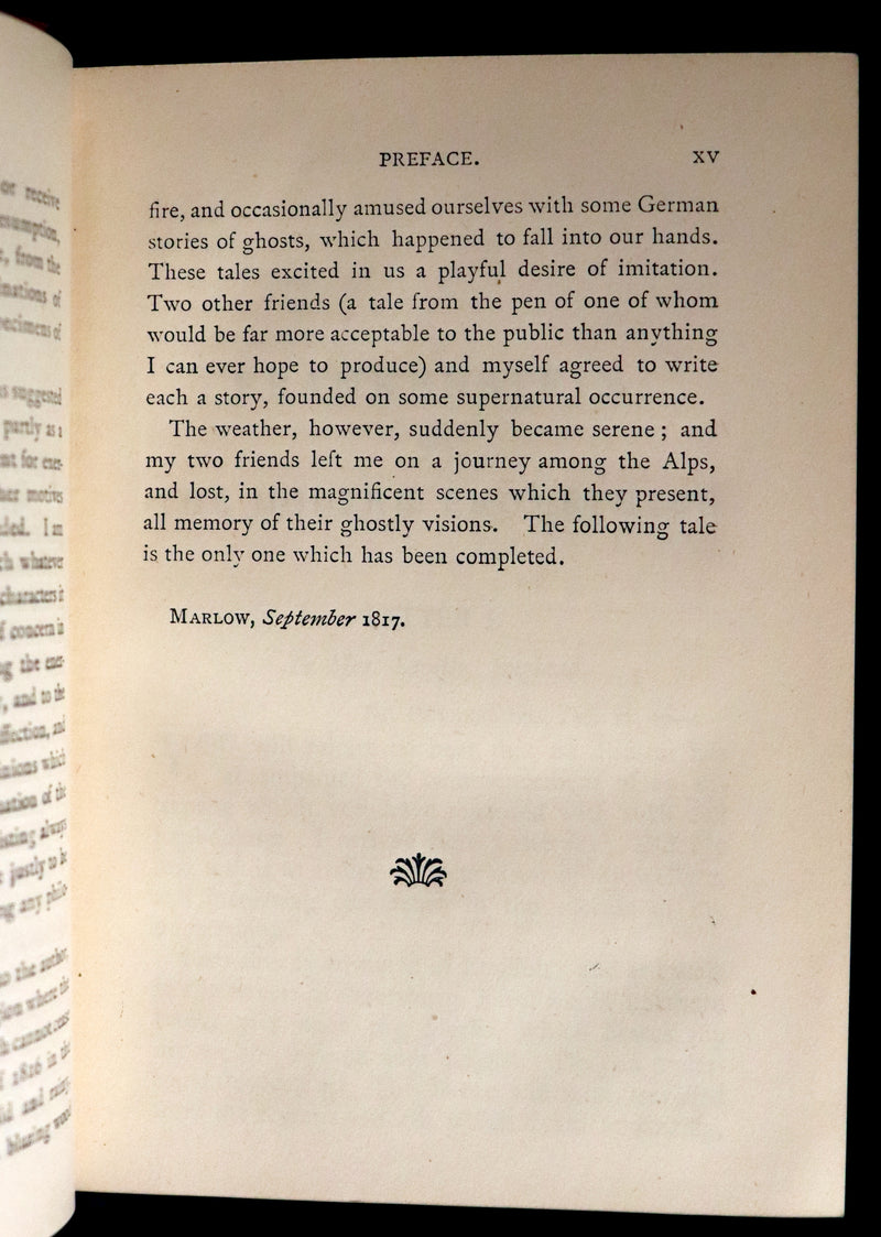 1891 Rare Early Edition - FRANKENSTEIN or The Modern Prometheus by Mary Shelley.