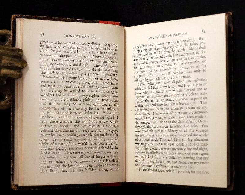 1891 Rare Early Edition - FRANKENSTEIN or The Modern Prometheus by Mary Shelley.