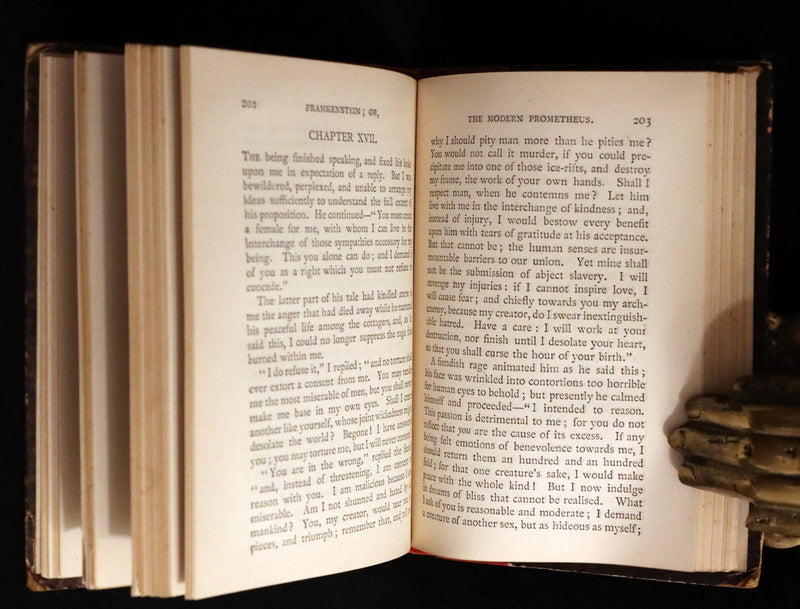 1891 Rare Early Edition - FRANKENSTEIN or The Modern Prometheus by Mary Shelley.