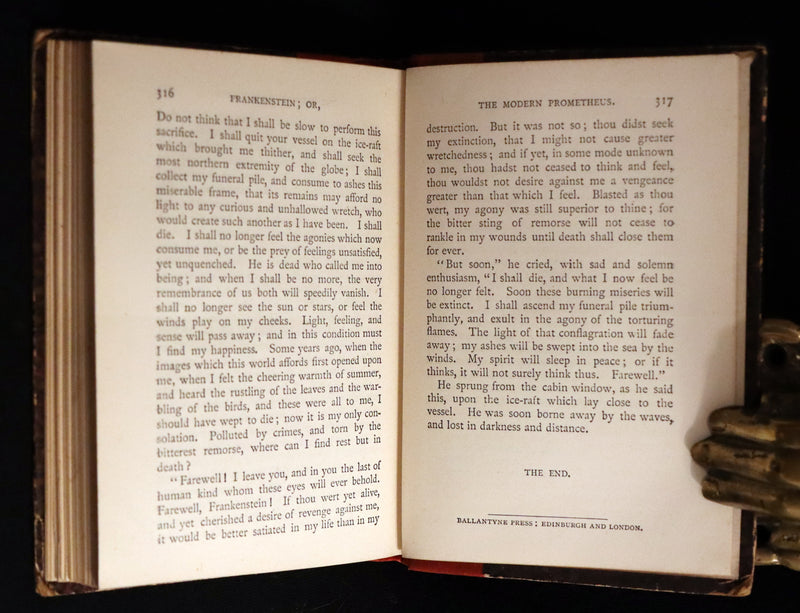 1891 Rare Early Edition - FRANKENSTEIN or The Modern Prometheus by Mary Shelley.
