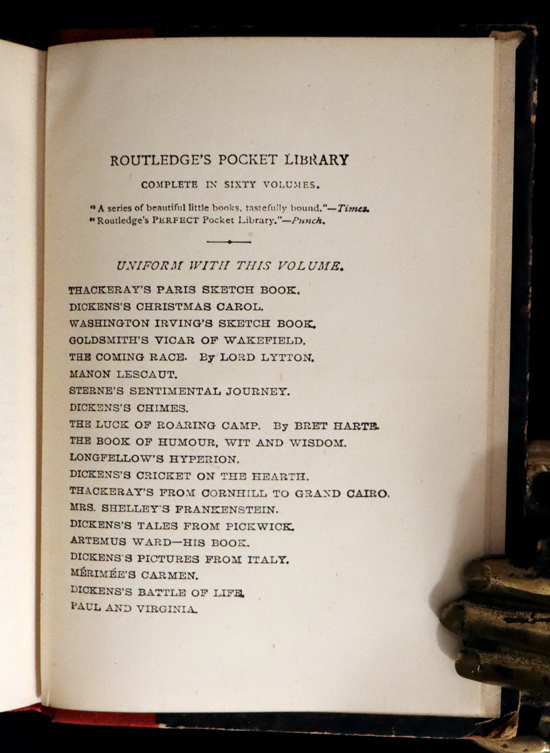 1891 Rare Early Edition - FRANKENSTEIN or The Modern Prometheus by Mary Shelley.