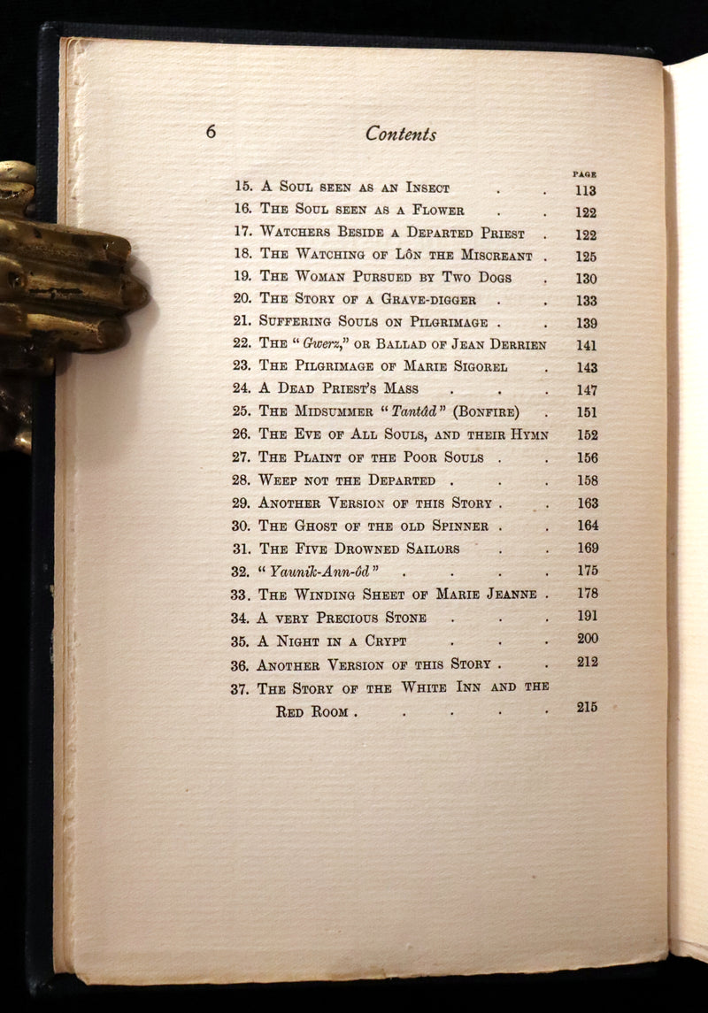 1898 Scarce First Edition - DEALINGS WITH THE DEAD, Narratives From "La Légende de la Mort en Basse Bretagne"