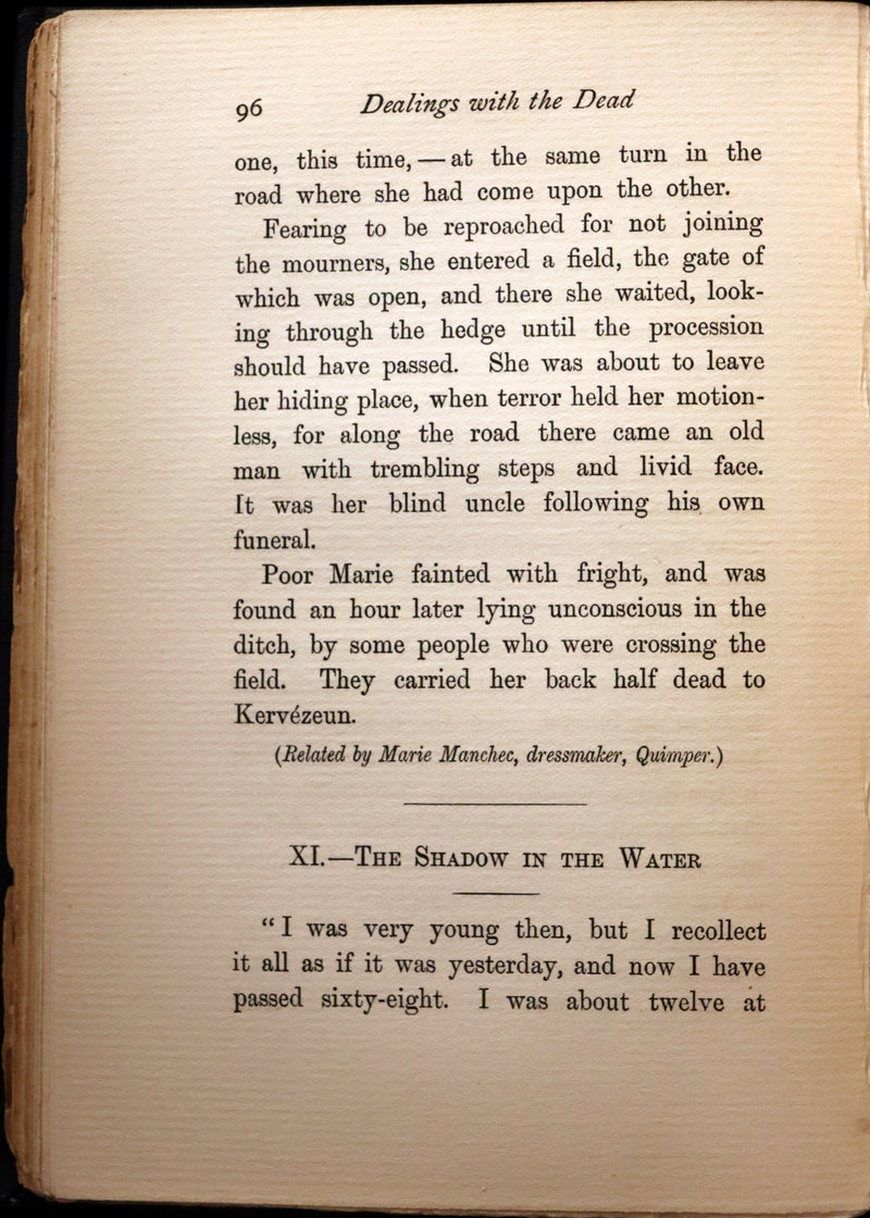 1898 Scarce First Edition - DEALINGS WITH THE DEAD, Narratives From "La Légende de la Mort en Basse Bretagne"