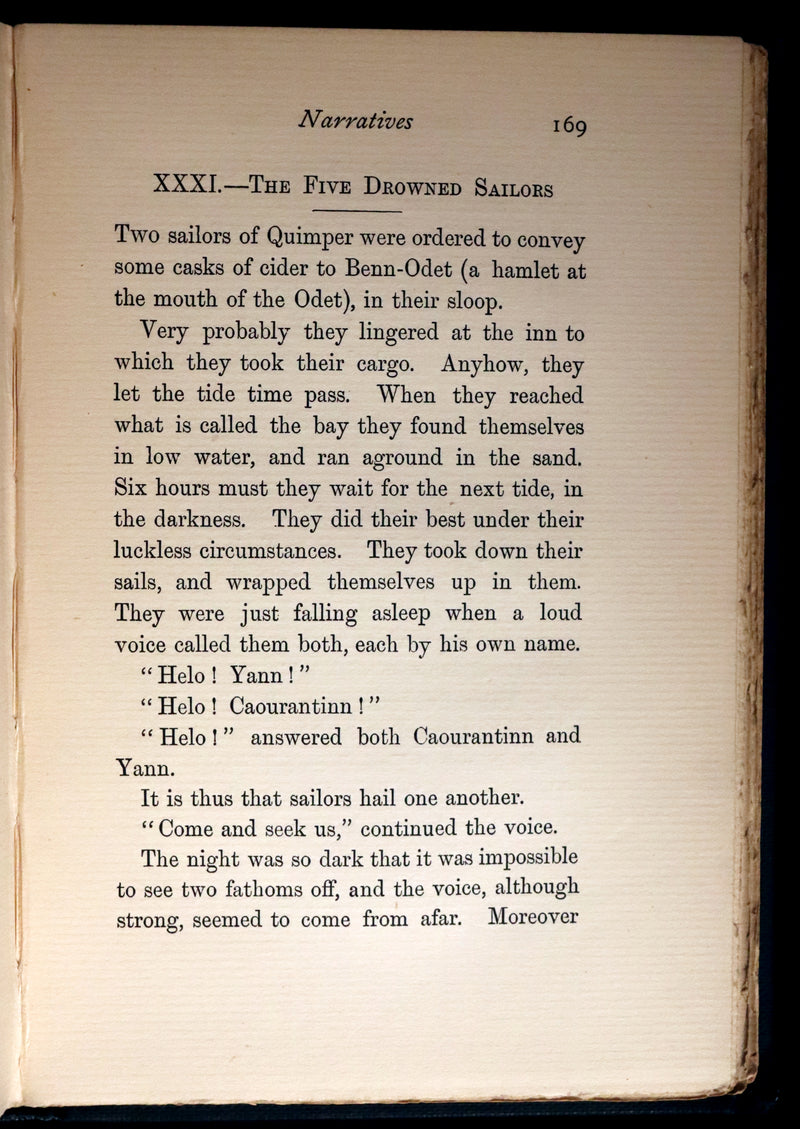 1898 Scarce First Edition - DEALINGS WITH THE DEAD, Narratives From "La Légende de la Mort en Basse Bretagne"