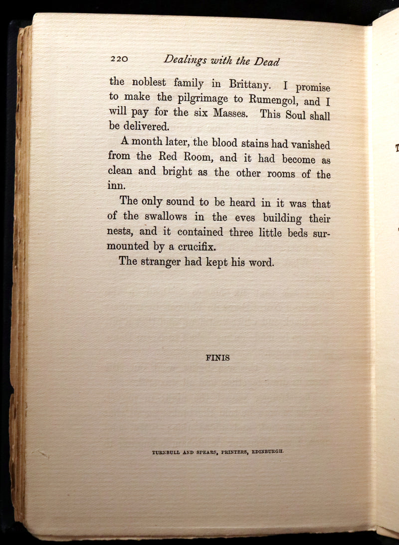 1898 Scarce First Edition - DEALINGS WITH THE DEAD, Narratives From "La Légende de la Mort en Basse Bretagne"