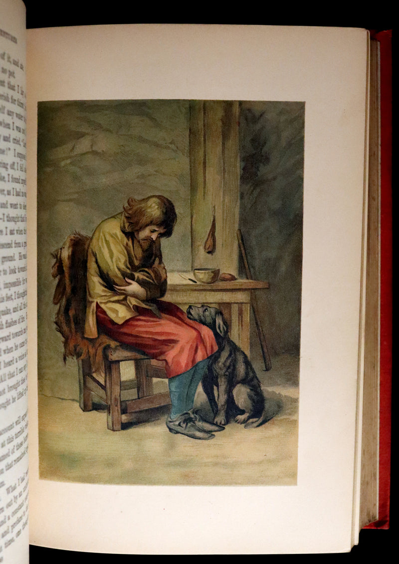 1895 Rare Book - THE LIFE and ADVENTURES OF ROBINSON CRUSOE Illustrated by J. D. Watson.