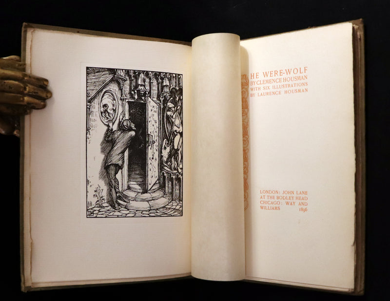 1896 Rare First Edition Book on Werewolves - THE WERE-WOLF by Clemence Housman.